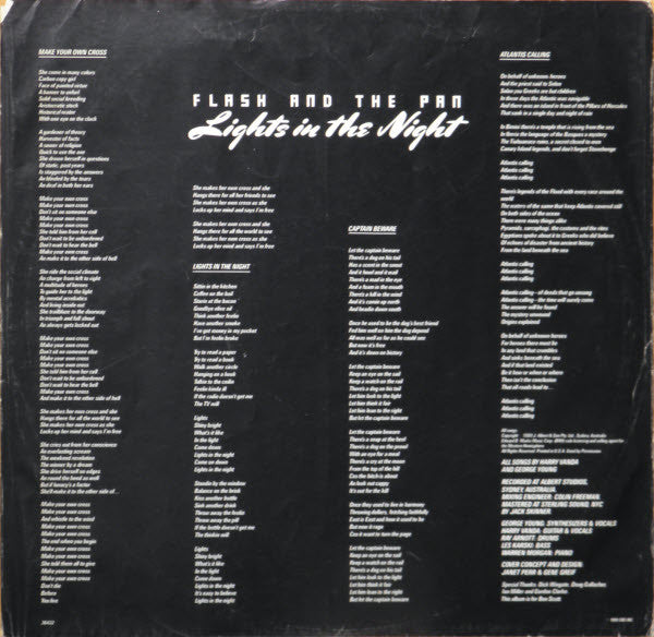 Flash & The Pan - Lights In The Night - 1980