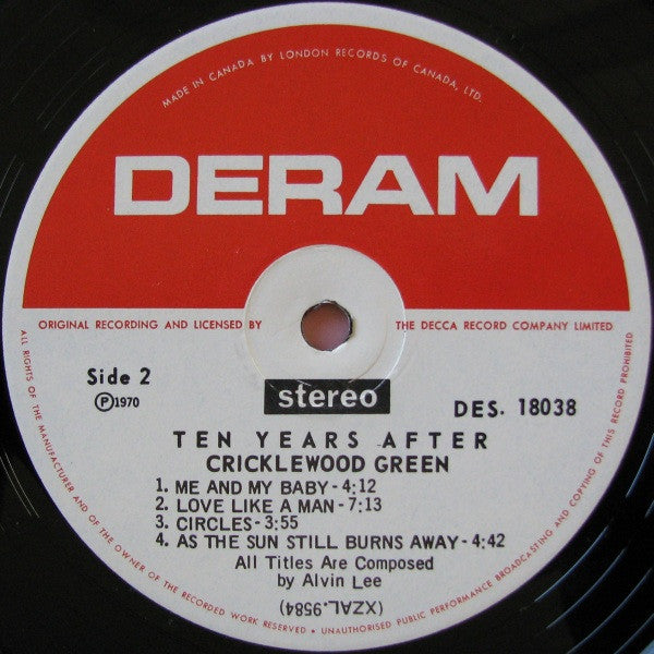 Ten Years After - Cricklewood Green - 1970