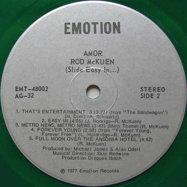 Rod McKuen - Amor, Amor / Slide... Easy In - 1977