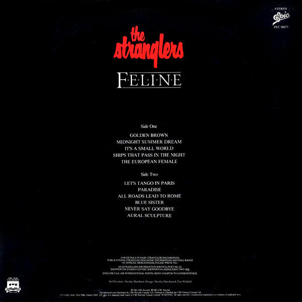 Stranglers, The - Feline - 1983