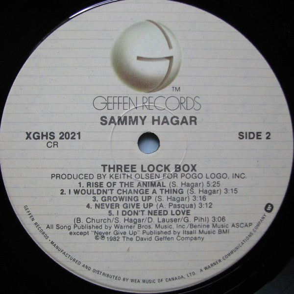 Sammy Hagar - Three Lock Box - 1982