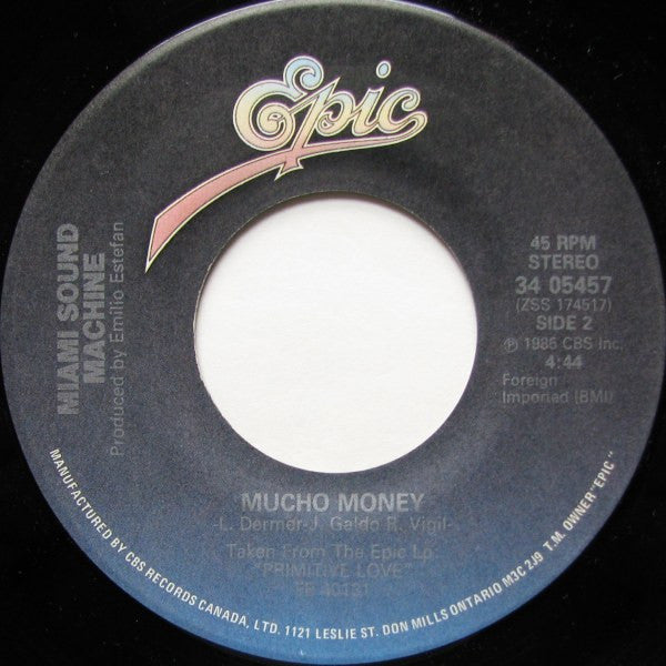Miami Sound Machine - Conga / Mucho Money - 1985