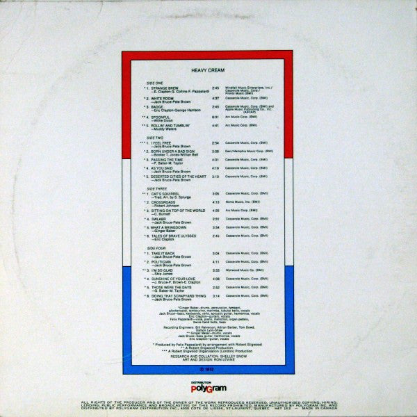 Cream - Heavy Cream - 1983