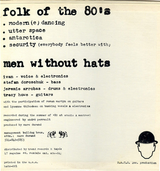 Men Without Hats - Folk Of The 80's - 1980