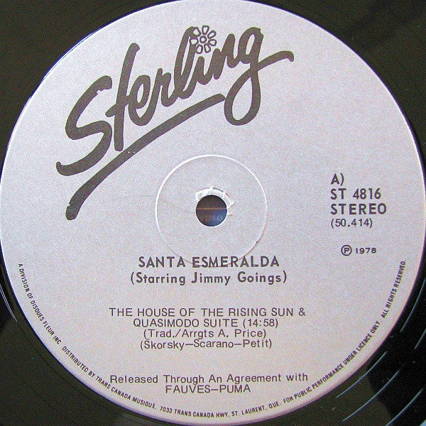 Santa Esmeralda Starring Jimmy Goings - The House Of The Rising Sun - 1978