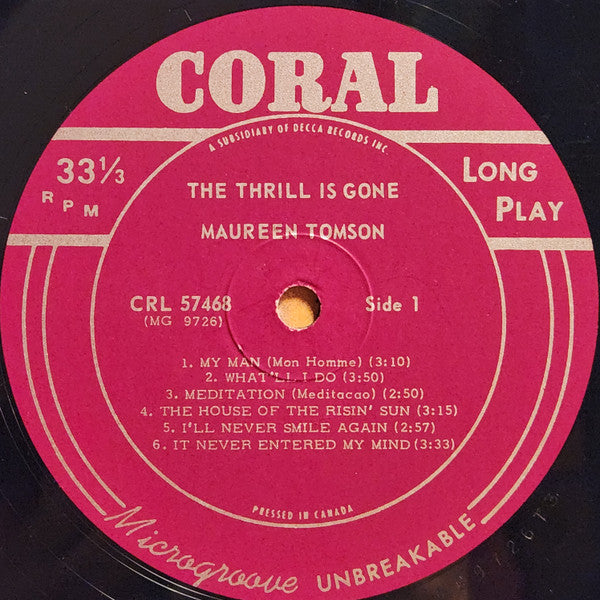 Maureen Tomson - The Thrill Is Gone