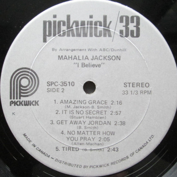 Mahalia Jackson - I Believe - 1974