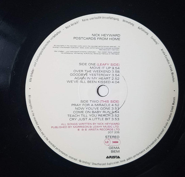 Nick Heyward - Postcards From Home - 1986