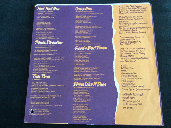 INXS - Listen Like Thieves - 1985