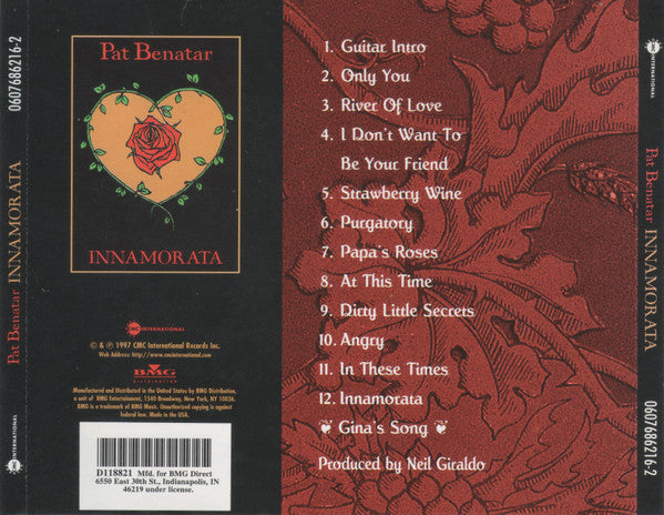 Pat Benatar - Innamorata (CD) - 1997