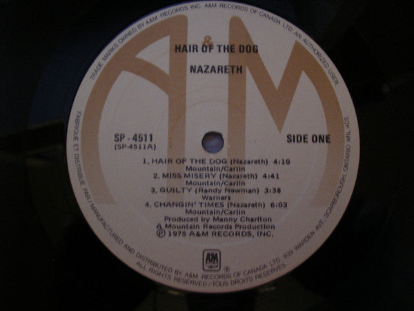 Nazareth  - Hair Of The Dog Vinyl Record