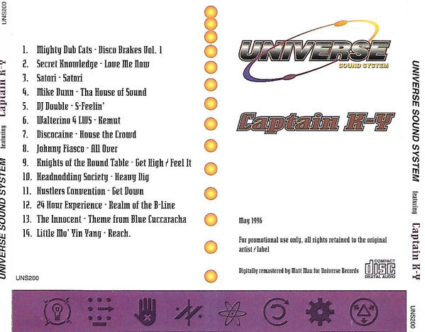 Captain K-Y - Universe Sound System (CD) - 1996