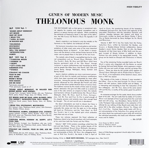 Thelonious Monk - Genius Of Modern Music (Volume One)