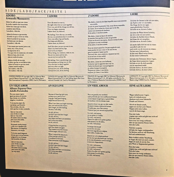 Placido Domingo - "Adoro" - 1982