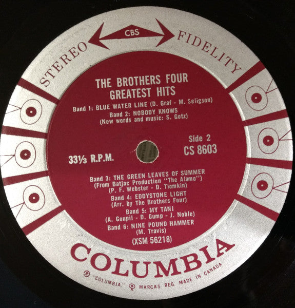 Brothers Four, The - Greatest Hits - 1962