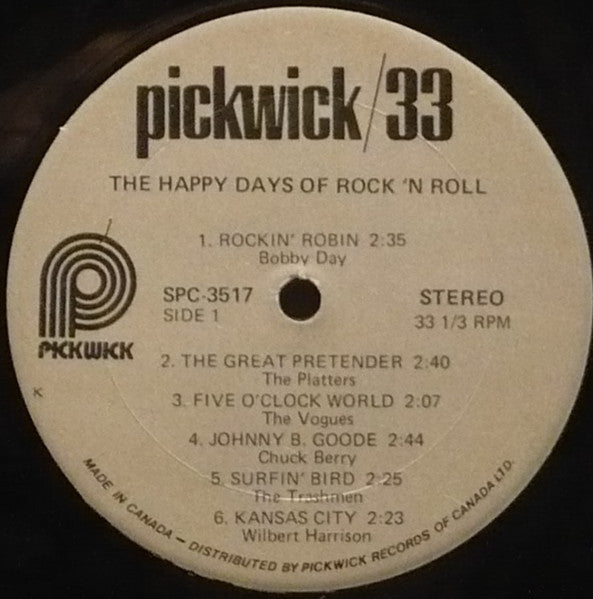 Various - The Happy Days Of Rock 'N Roll - 1975