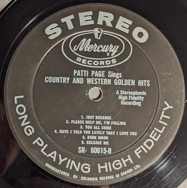 Patti Page - Patti Page Sings Country And Western Golden Hits -