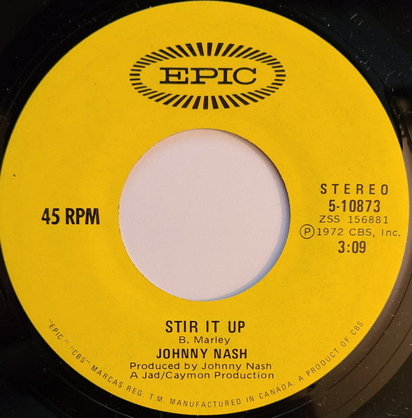 Johnny Nash - Stir It Up / Cream Puff - 1972