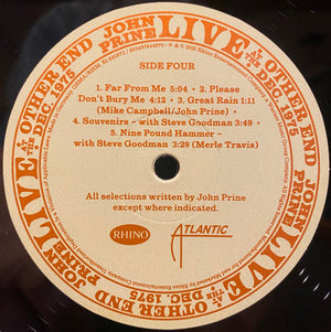 John Prine - Live At The Other End Dec. 1975 - 2021