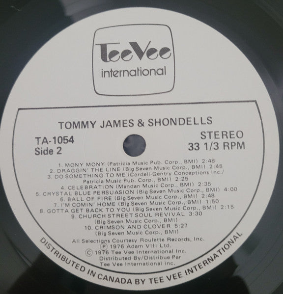Tommy James & The Shondells - 20 Greatest Hits - 1976