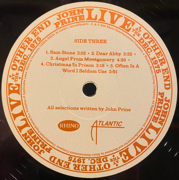 John Prine - Live At The Other End Dec. 1975 - 2021