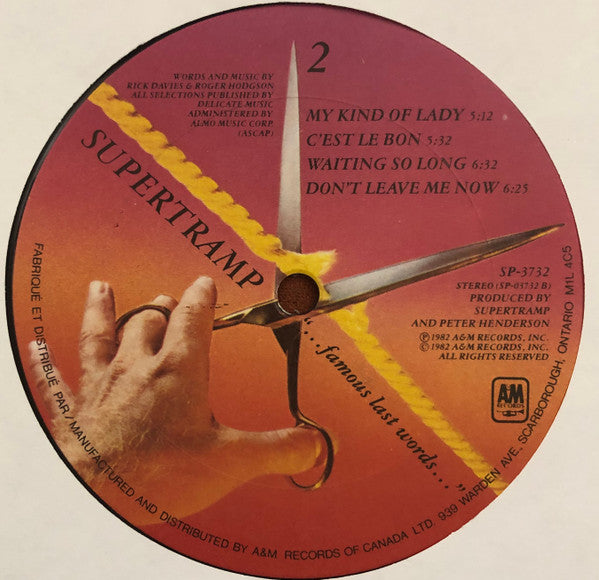 Supertramp - "...Famous Last Words..."