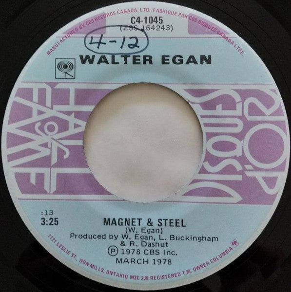 Walter Egan - Magnet And Steel / Unloved