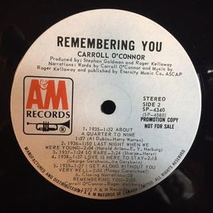 Carroll O'Connor - Remembering You - 1972