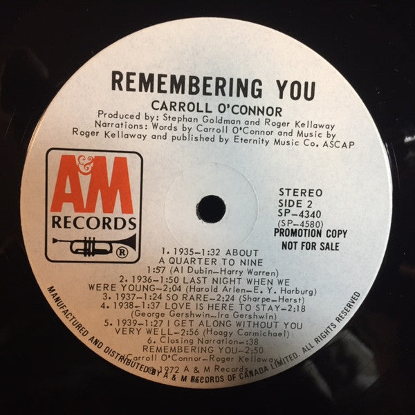 Carroll O'Connor - Remembering You - 1972