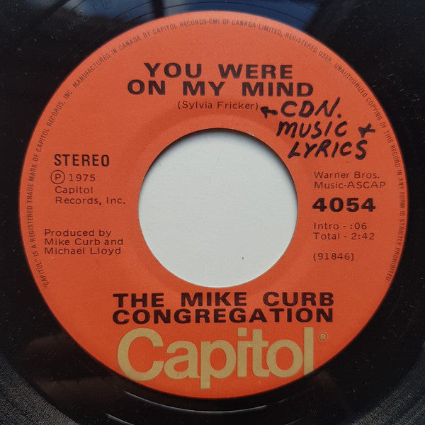 Mike Curb Congregation - You Were On My Mind - 1975