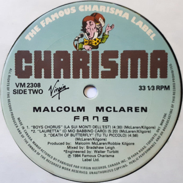 Malcolm McLaren - Fans Vinyl Record