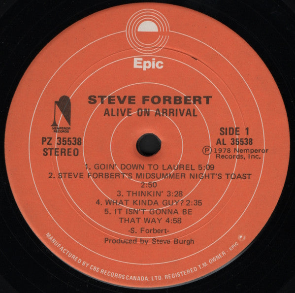 Steve Forbert - Alive On Arrival