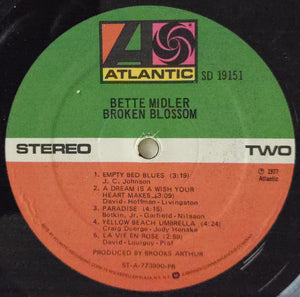 Bette Midler - Broken Blossom - 1977