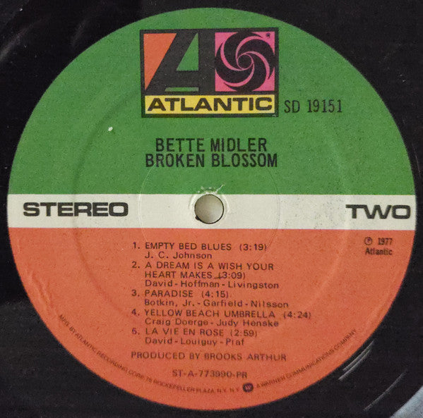 Bette Midler - Broken Blossom - 1977