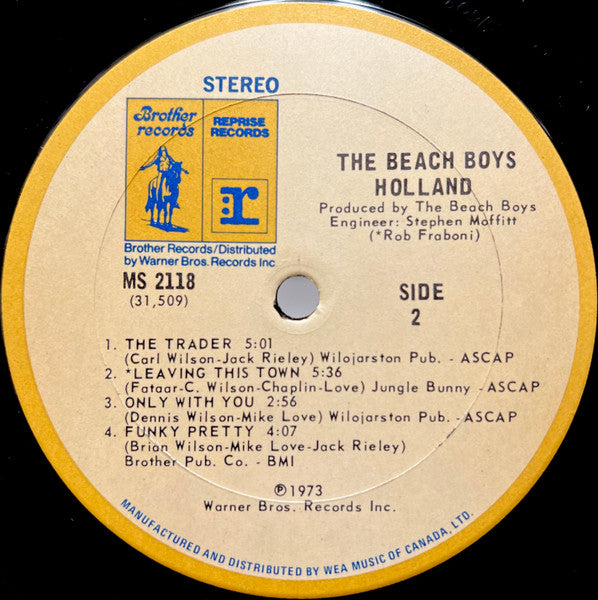 The Beach Boys - Holland Vinyl Record