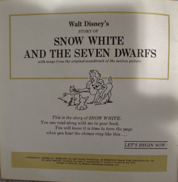 Unknown Artist - Story Of Snow White And The Seven Dwarfs - 1977