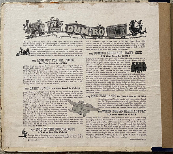 "Walt Disney's Dumbo" Original Walt Disney Cast - Dumbo