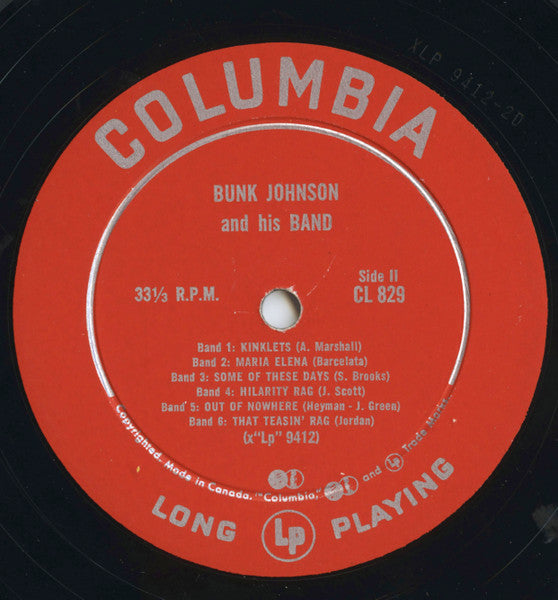 Bunk Johnson & His Band - The Last Testament Of A Great New Orleans Jazzman -