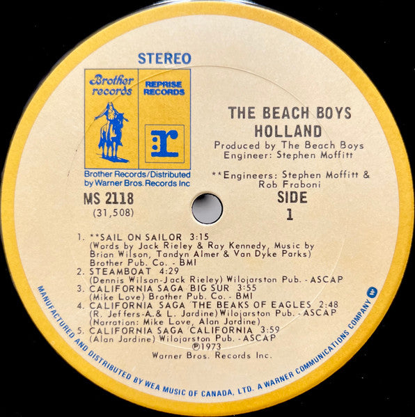 The Beach Boys - Holland Vinyl Record