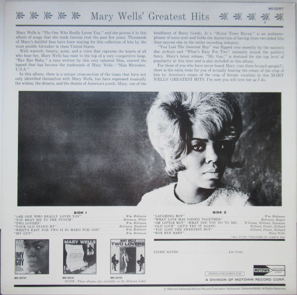 Mary Wells - Greatest Hits -