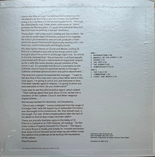 Lenny Bruce - The Midnight Concert