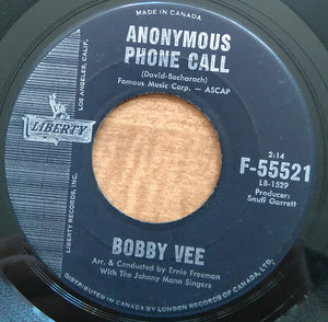 Bobby Vee - The Night Has A Thousand Eyes / Anonymous Phone Call