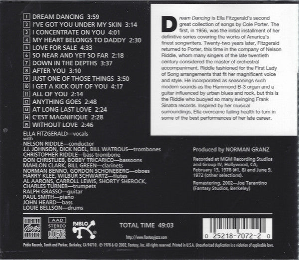 Ella Fitzgerald & Cole Porter - Dream Dancing (CD) - 2002