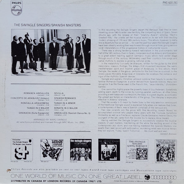 Les Swingle Singers - Concerto D'Aranjuez - Sounds Of Spain - 1967