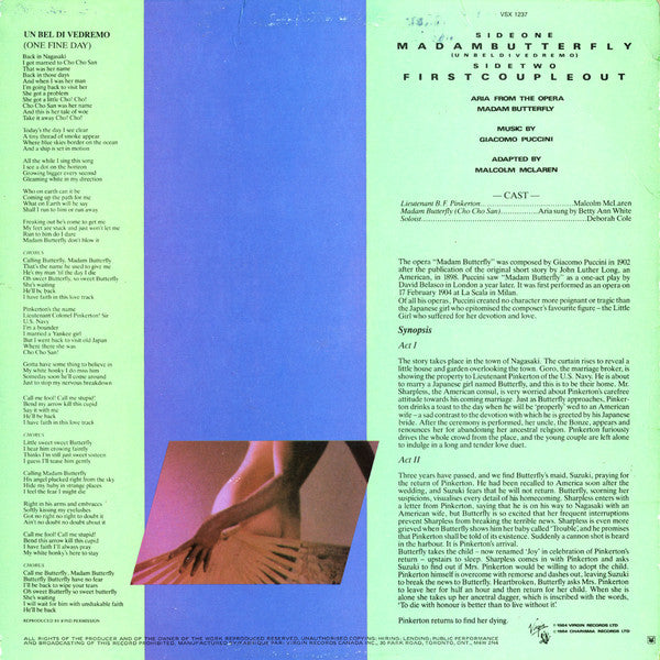 Malcolm McLaren - Madam Butterfly - 1984