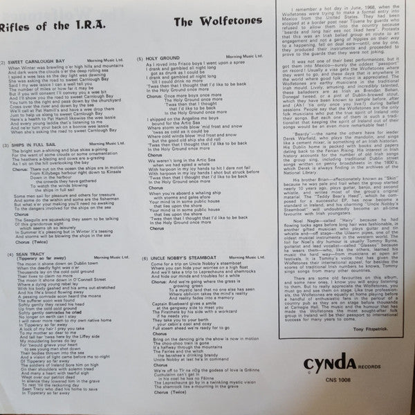 The Wolfe Tones - Rifles Of The I.R.A. Vinyl Record