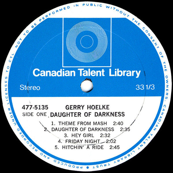 Gerry Hoelke - Daughter Of Darkness - 1970