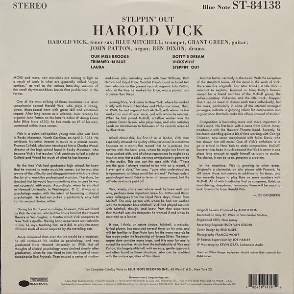 Harold Vick - Steppin' Out!