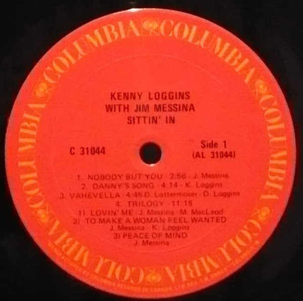 Kenny Loggins With Jim Messina - Sittin' In Vinyl Record