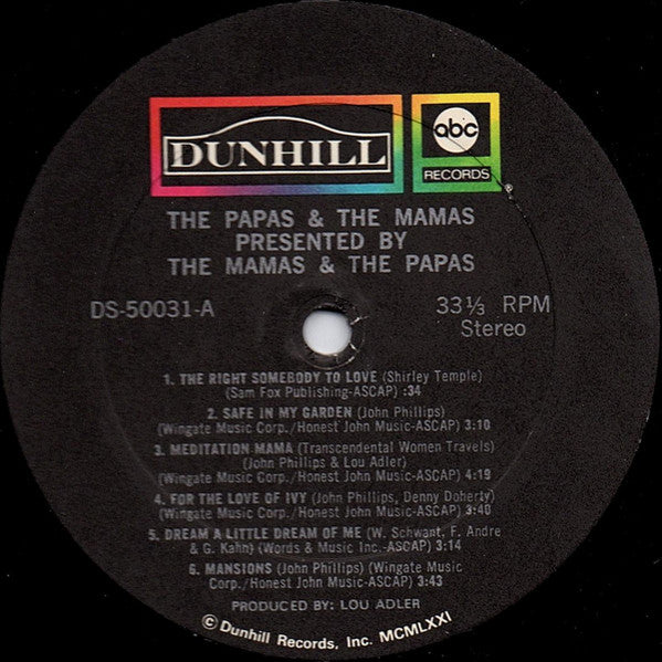 Mamas & The Papas, The - The Papas & The Mamas - 1971
